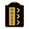 Signmission Designer Series Sign-Valet Right Arrow, Black & Gold Aluminum Sign, 18" x 24", BG-1824-22742 A-DES-BG-1824-22742 - alternate 1